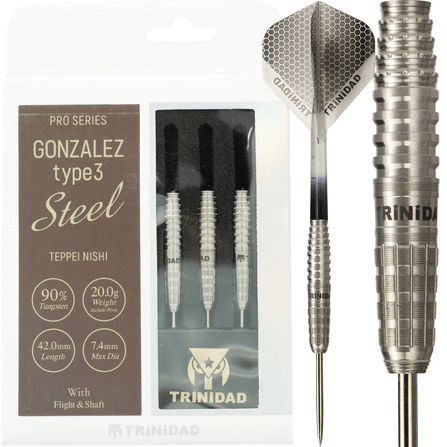 ลูกดอกปลายเหล็ก TRINIDAD GONZALEZ TYPE 3 STEEL DARTS 20G_0
